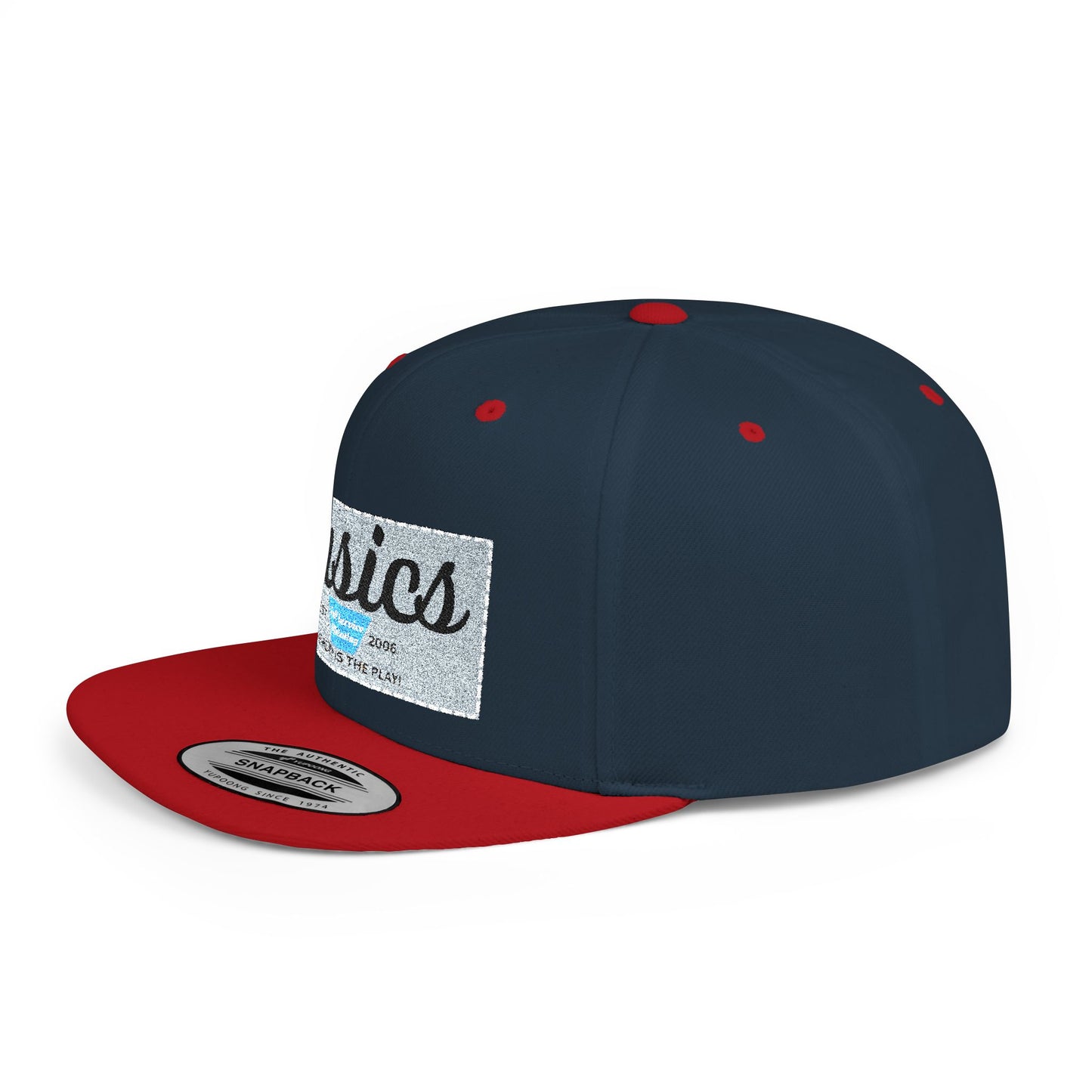 Basics Flat Bill Snapback Hat, Trendy Streetwear Cap, Gift for Him/Her, Casual Summer Accessory, Unisex Style