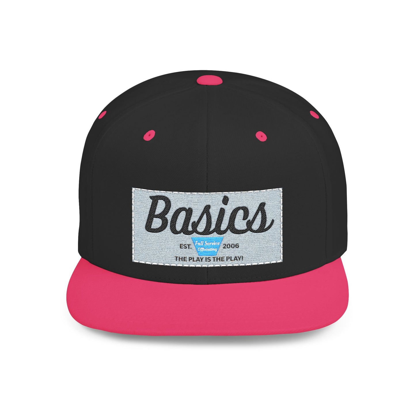 Basics Flat Bill Snapback Hat, Trendy Streetwear Cap, Gift for Him/Her, Casual Summer Accessory, Unisex Style