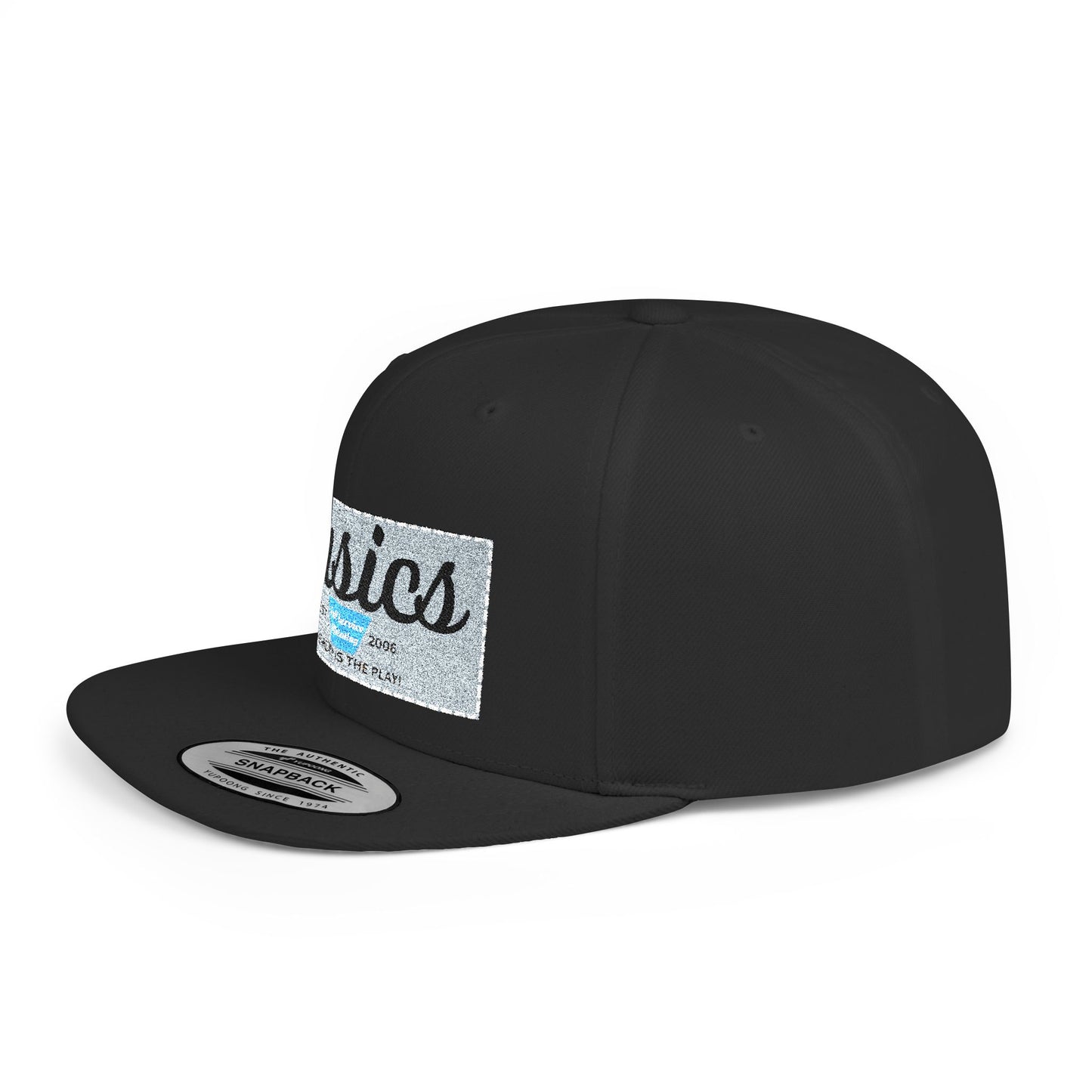 Basics Flat Bill Snapback Hat, Trendy Streetwear Cap, Gift for Him/Her, Casual Summer Accessory, Unisex Style