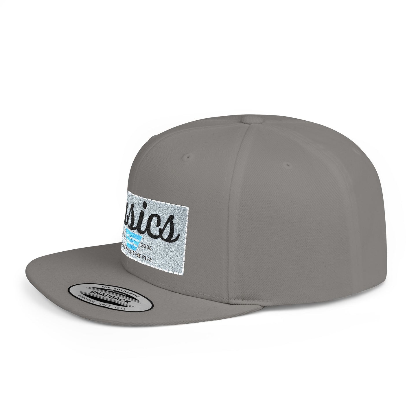 Basics Flat Bill Snapback Hat, Trendy Streetwear Cap, Gift for Him/Her, Casual Summer Accessory, Unisex Style