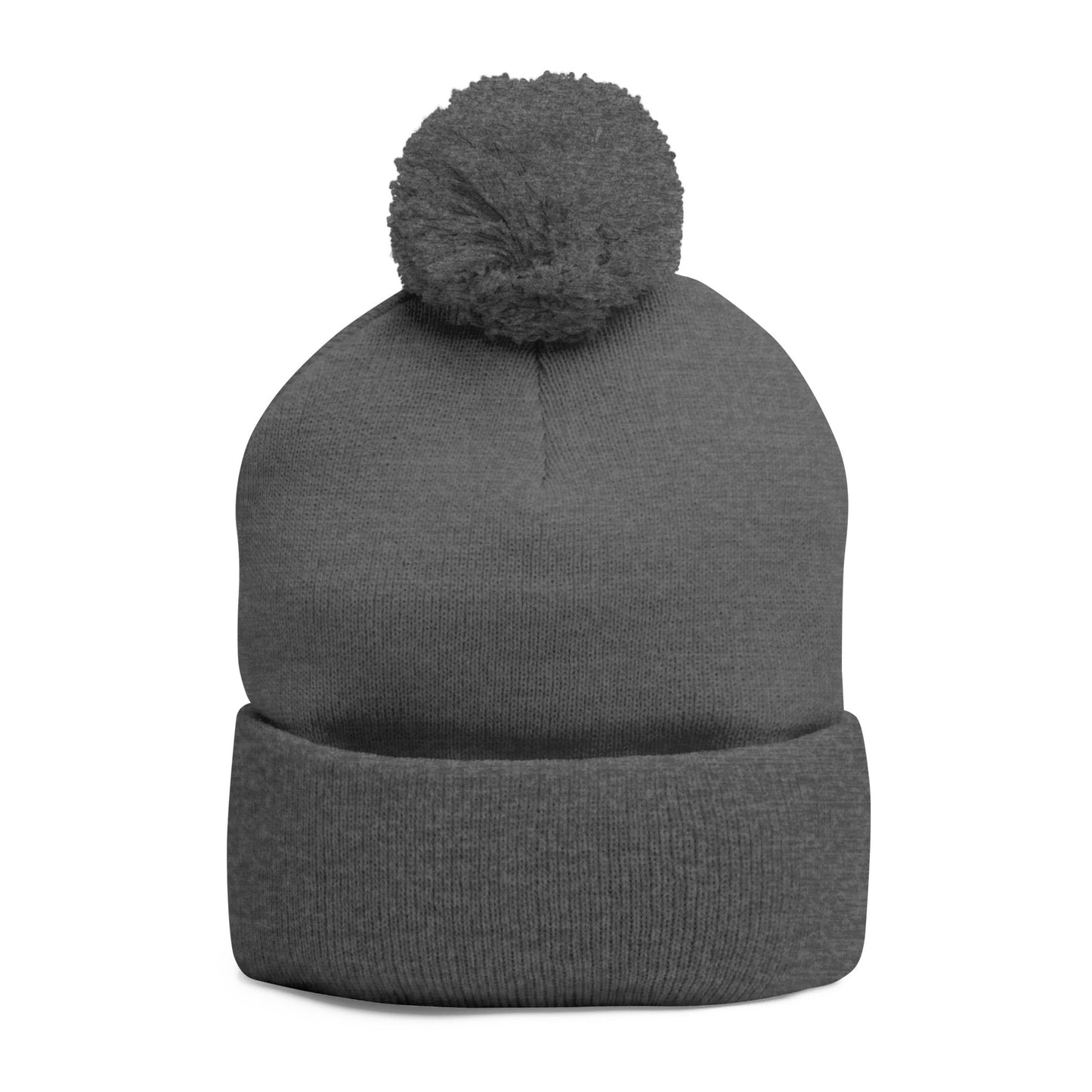Cozy Pom-Pom Knit Cap for Winter Adventures, Embroidered Beanie, Trendy Headwear, Perfect Gift for Him/Her, Winter Accessories