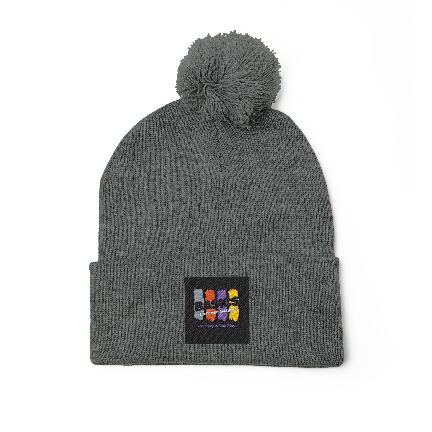 Cozy Pom-Pom Knit Cap for Winter Adventures, Embroidered Beanie, Trendy Headwear, Perfect Gift for Him/Her, Winter Accessories