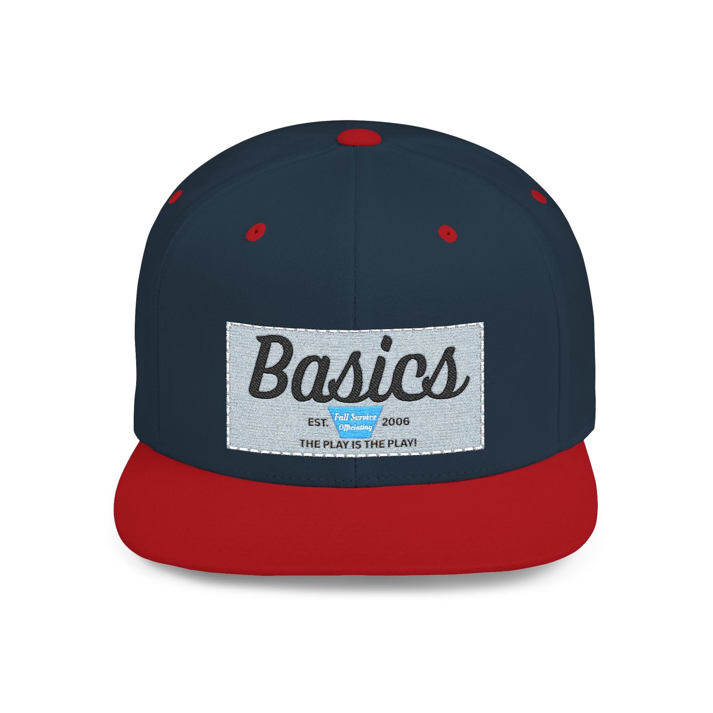 Basics Flat Bill Snapback Hat, Trendy Streetwear Cap, Gift for Him/Her, Casual Summer Accessory, Unisex Style