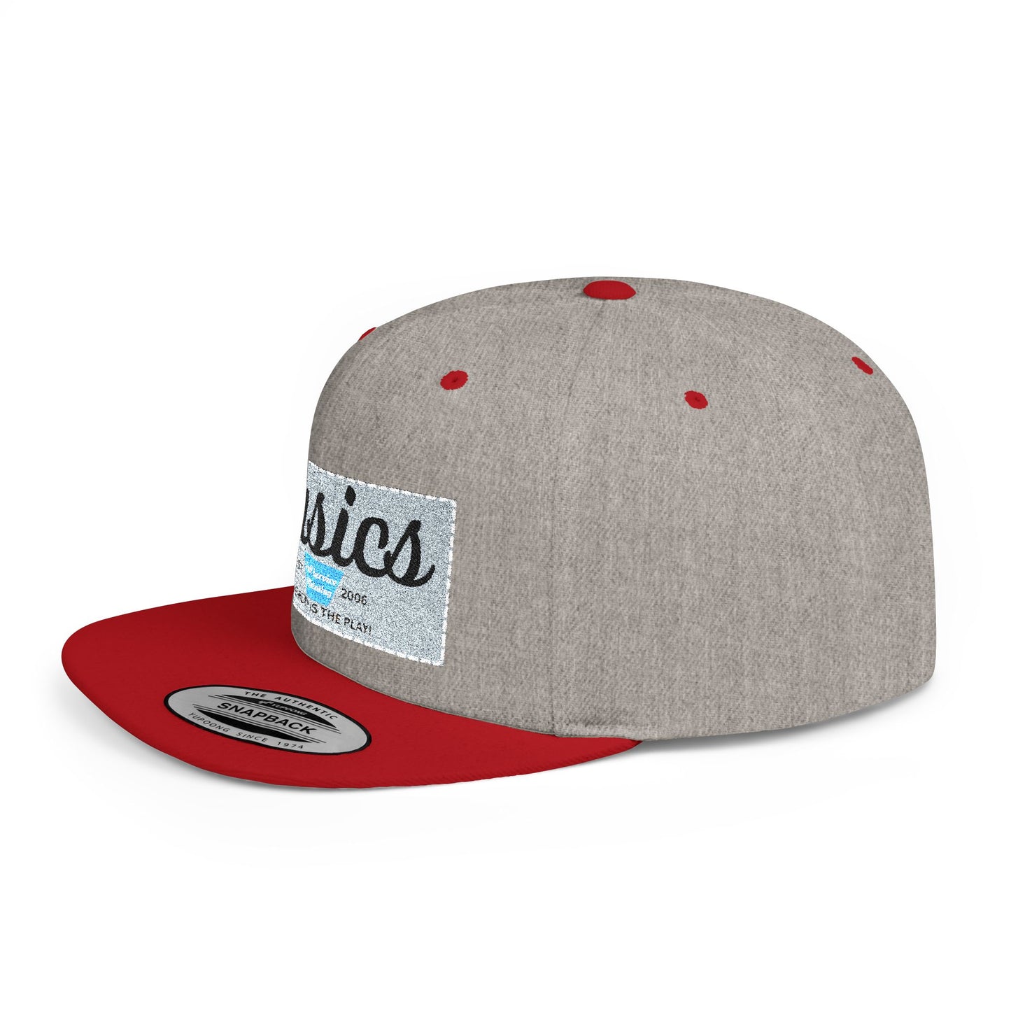 Basics Flat Bill Snapback Hat, Trendy Streetwear Cap, Gift for Him/Her, Casual Summer Accessory, Unisex Style