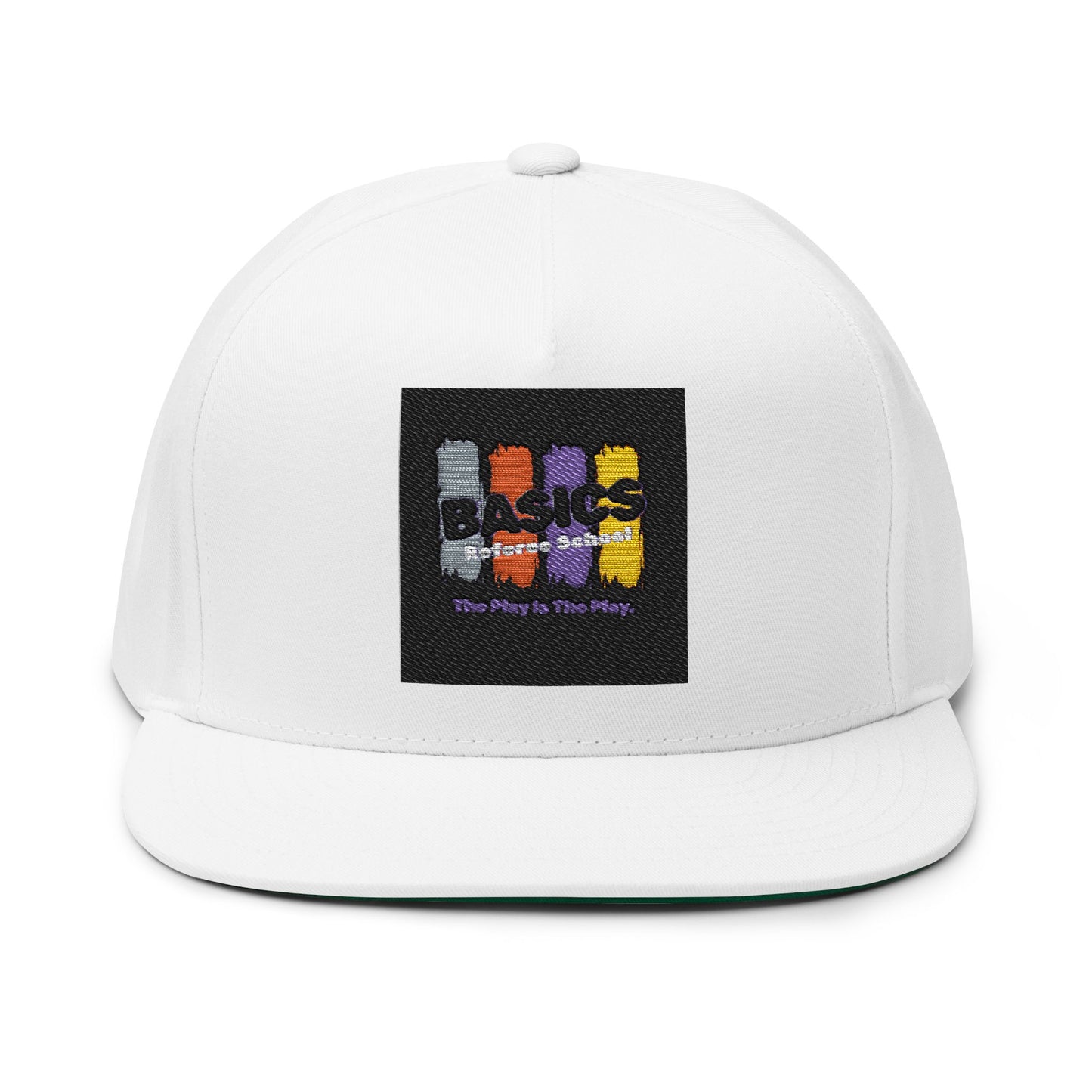 Stylish Embroidered Flat Bill Cap for Trendsetters, Hip Hop, Casual Wear, Unique Gift, Streetwear, Hats for Music Lovers