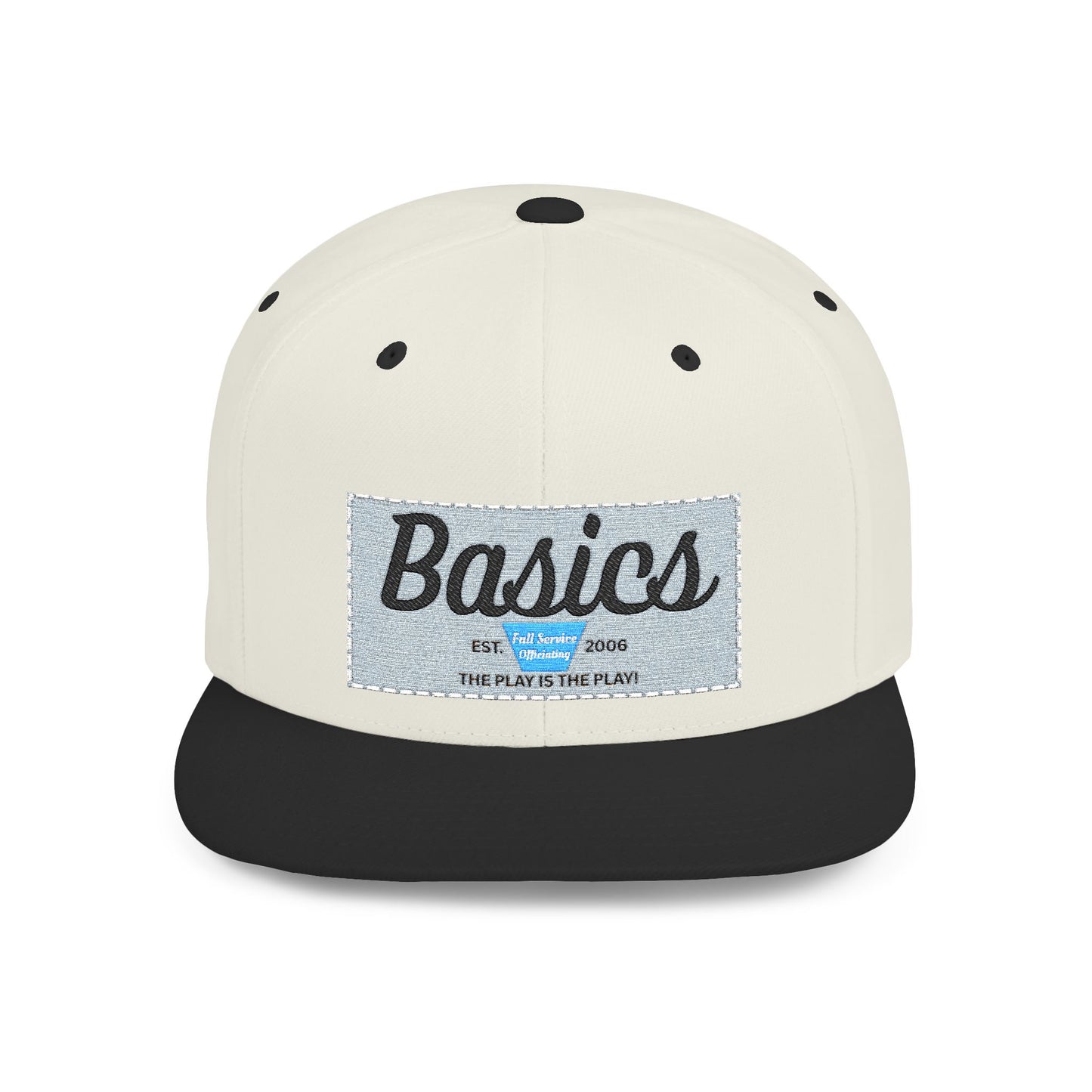 Basics Flat Bill Snapback Hat, Trendy Streetwear Cap, Gift for Him/Her, Casual Summer Accessory, Unisex Style