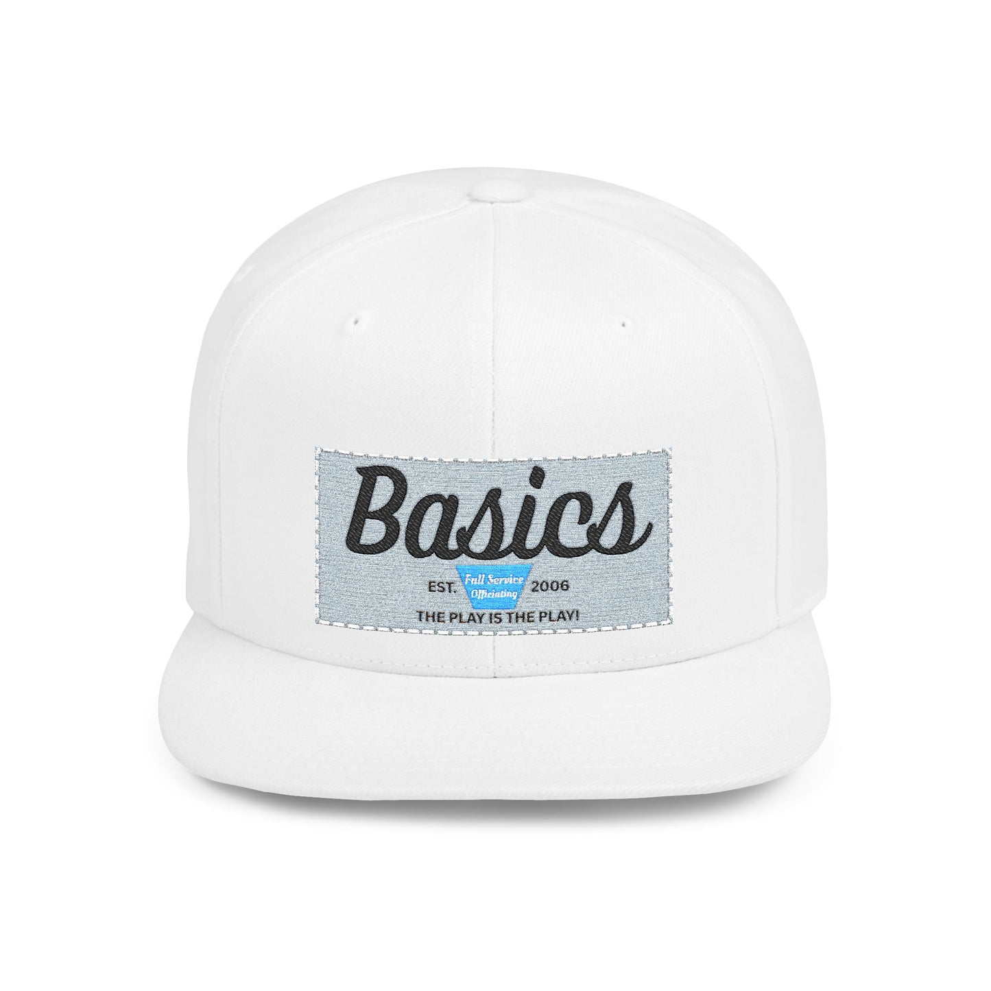 Basics Flat Bill Snapback Hat, Trendy Streetwear Cap, Gift for Him/Her, Casual Summer Accessory, Unisex Style