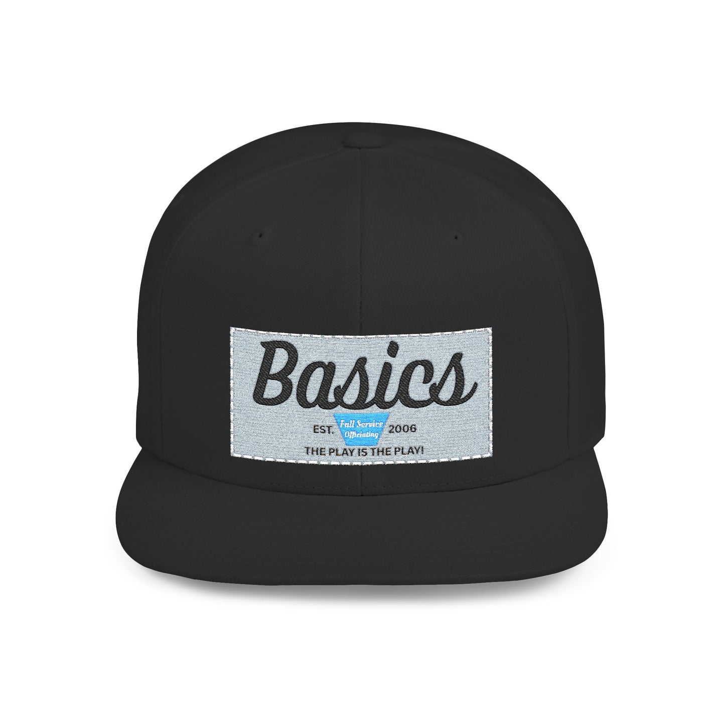 Basics Flat Bill Snapback Hat, Trendy Streetwear Cap, Gift for Him/Her, Casual Summer Accessory, Unisex Style