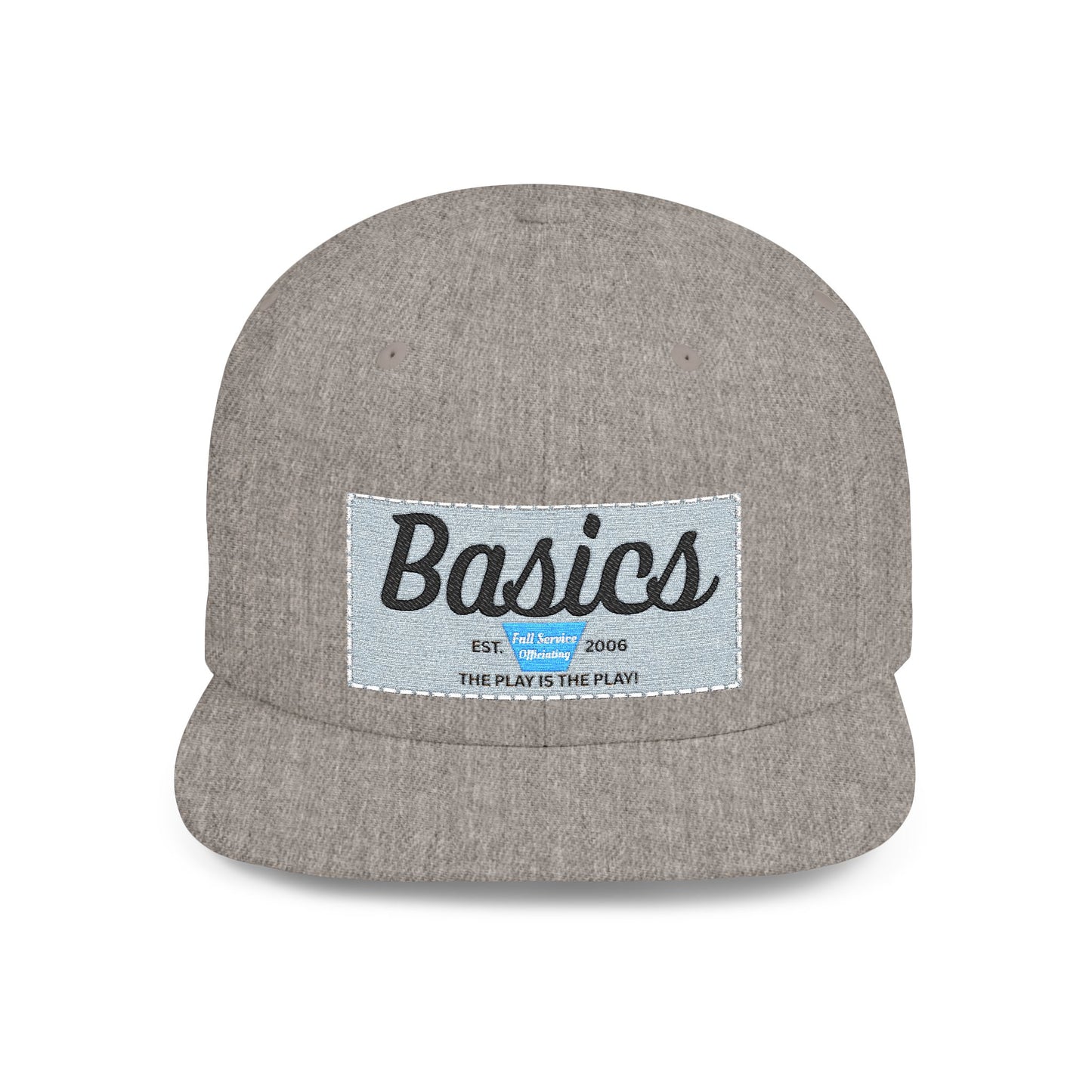 Basics Flat Bill Snapback Hat, Trendy Streetwear Cap, Gift for Him/Her, Casual Summer Accessory, Unisex Style