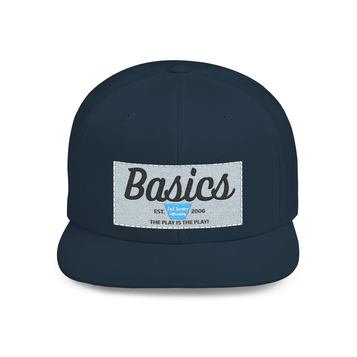 Basics Flat Bill Snapback Hat, Trendy Streetwear Cap, Gift for Him/Her, Casual Summer Accessory, Unisex Style