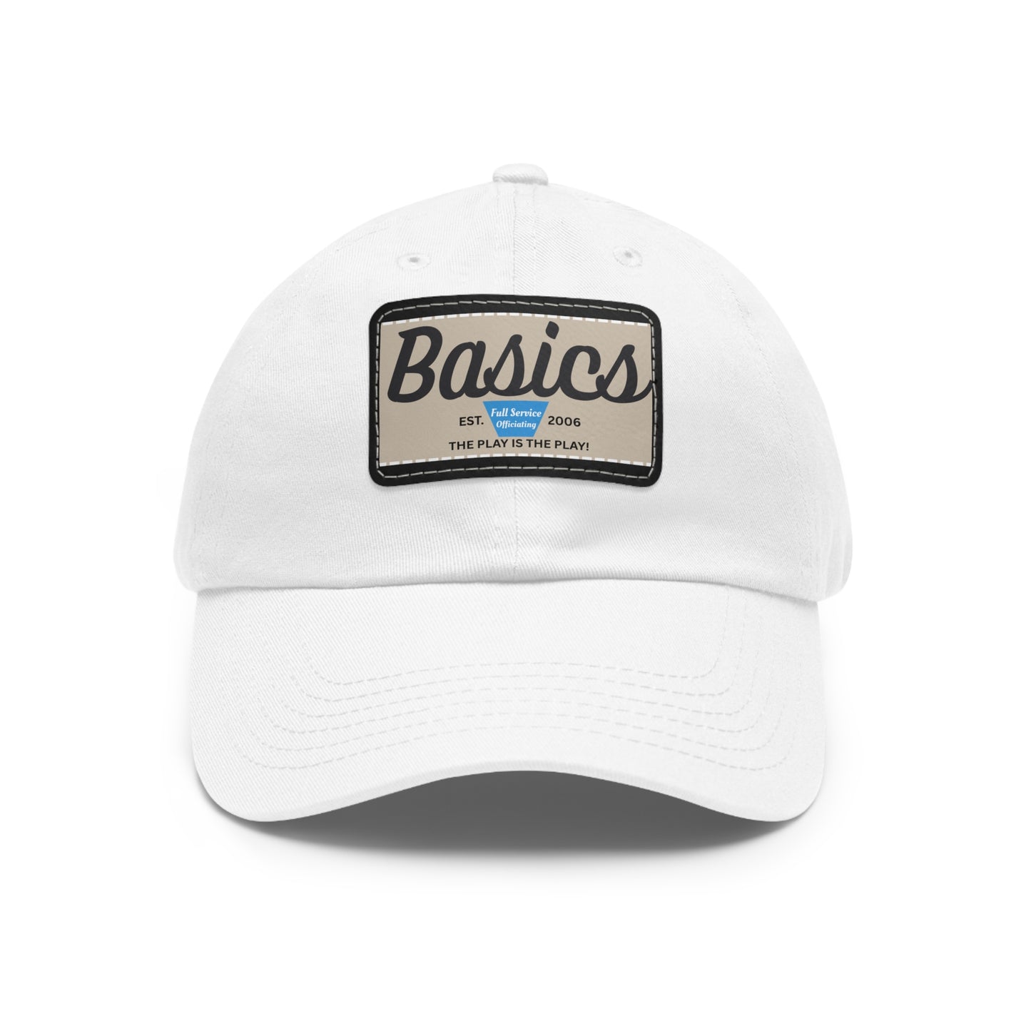 Dad Hat with Leather Patch (Rectangle)
