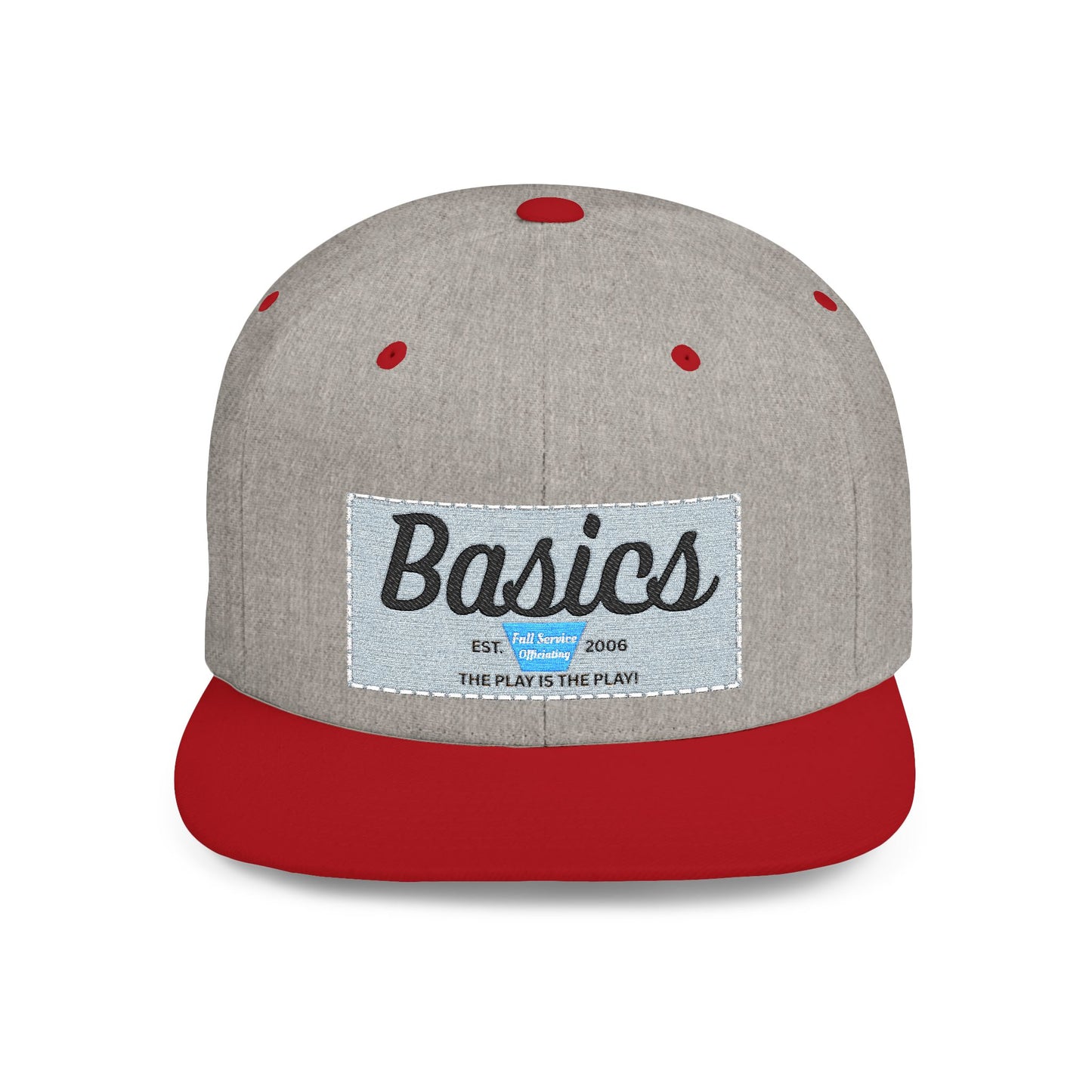 Basics Flat Bill Snapback Hat, Trendy Streetwear Cap, Gift for Him/Her, Casual Summer Accessory, Unisex Style