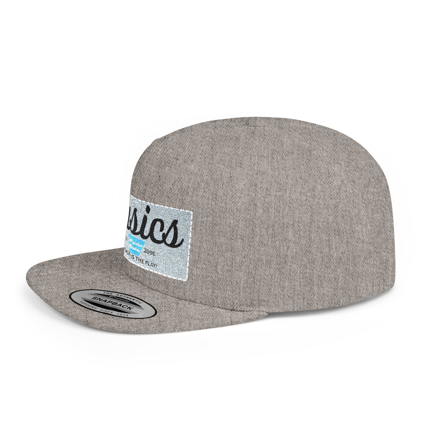 Basics Flat Bill Snapback Hat, Trendy Streetwear Cap, Gift for Him/Her, Casual Summer Accessory, Unisex Style