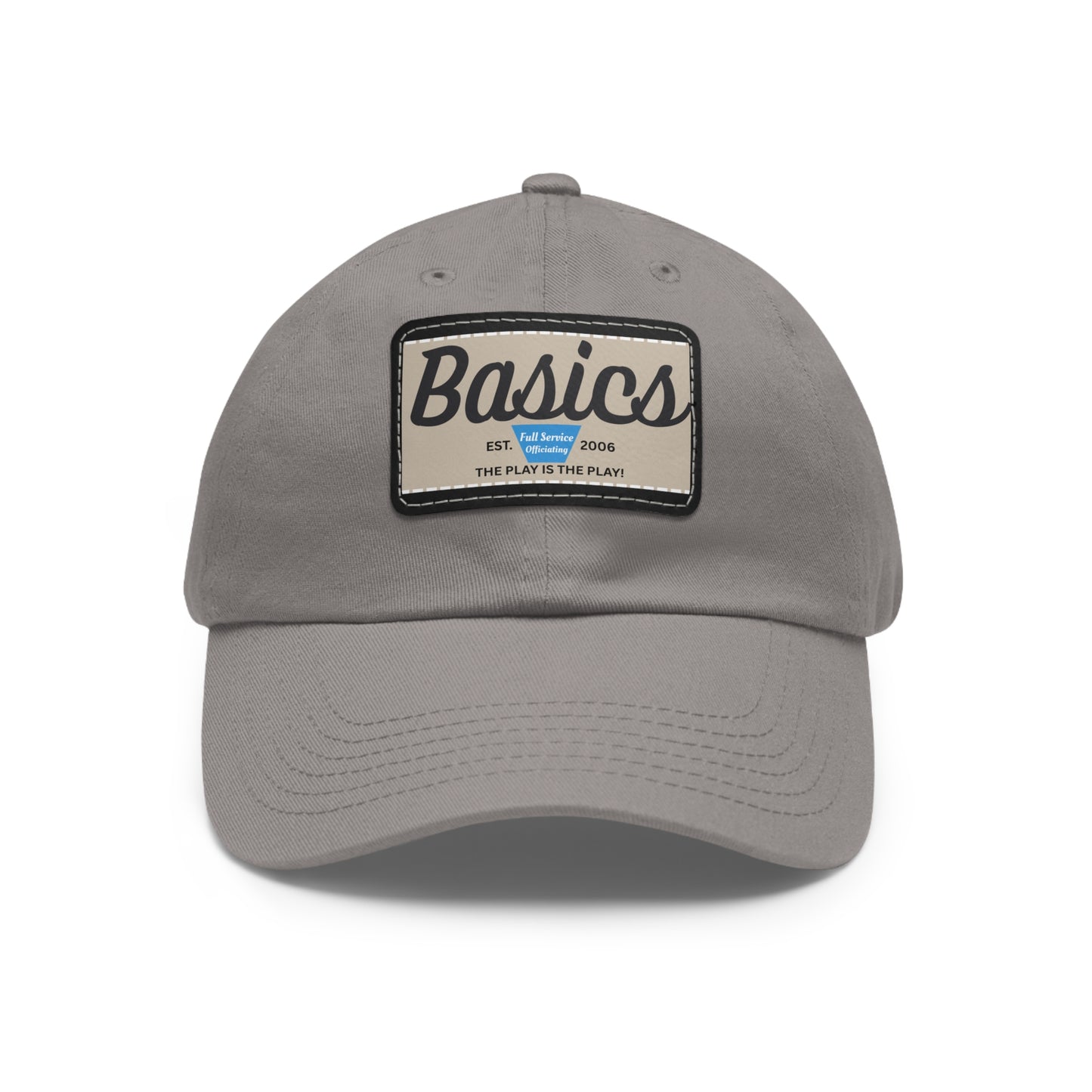 Dad Hat with Leather Patch (Rectangle)