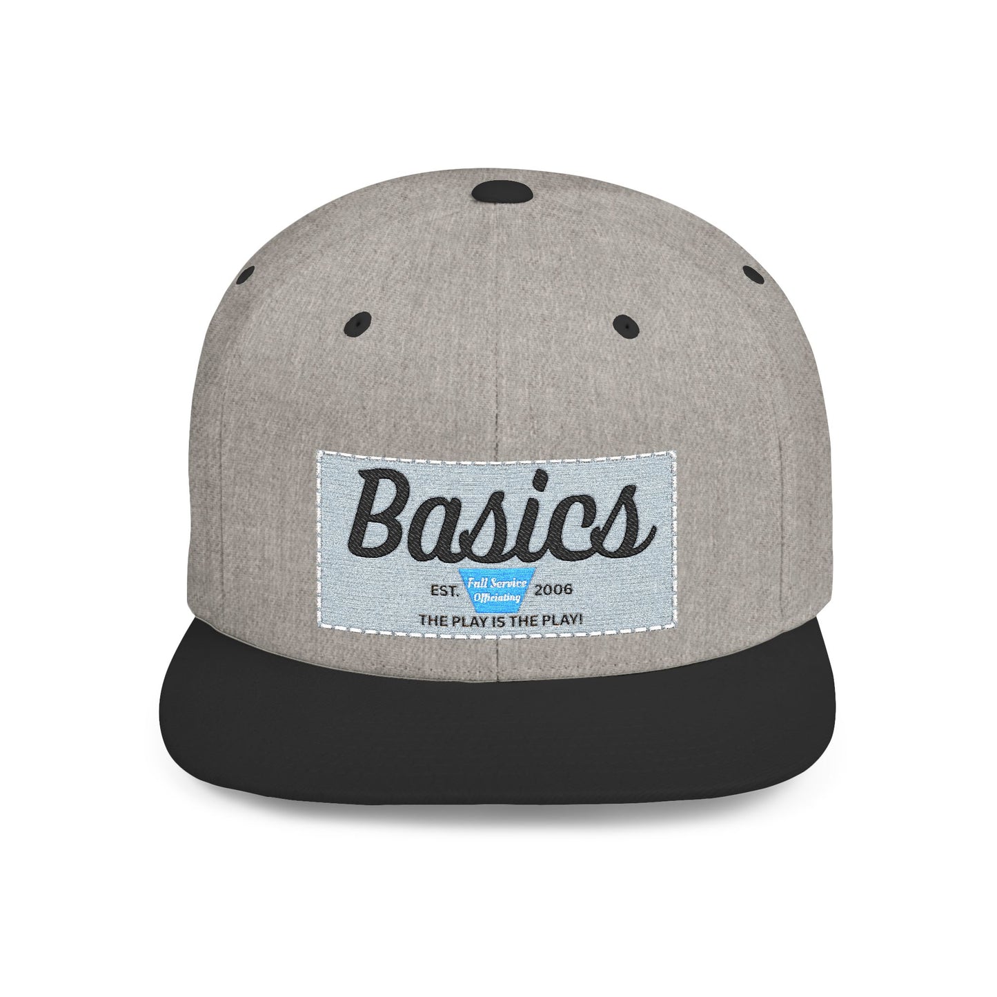 Basics Flat Bill Snapback Hat, Trendy Streetwear Cap, Gift for Him/Her, Casual Summer Accessory, Unisex Style