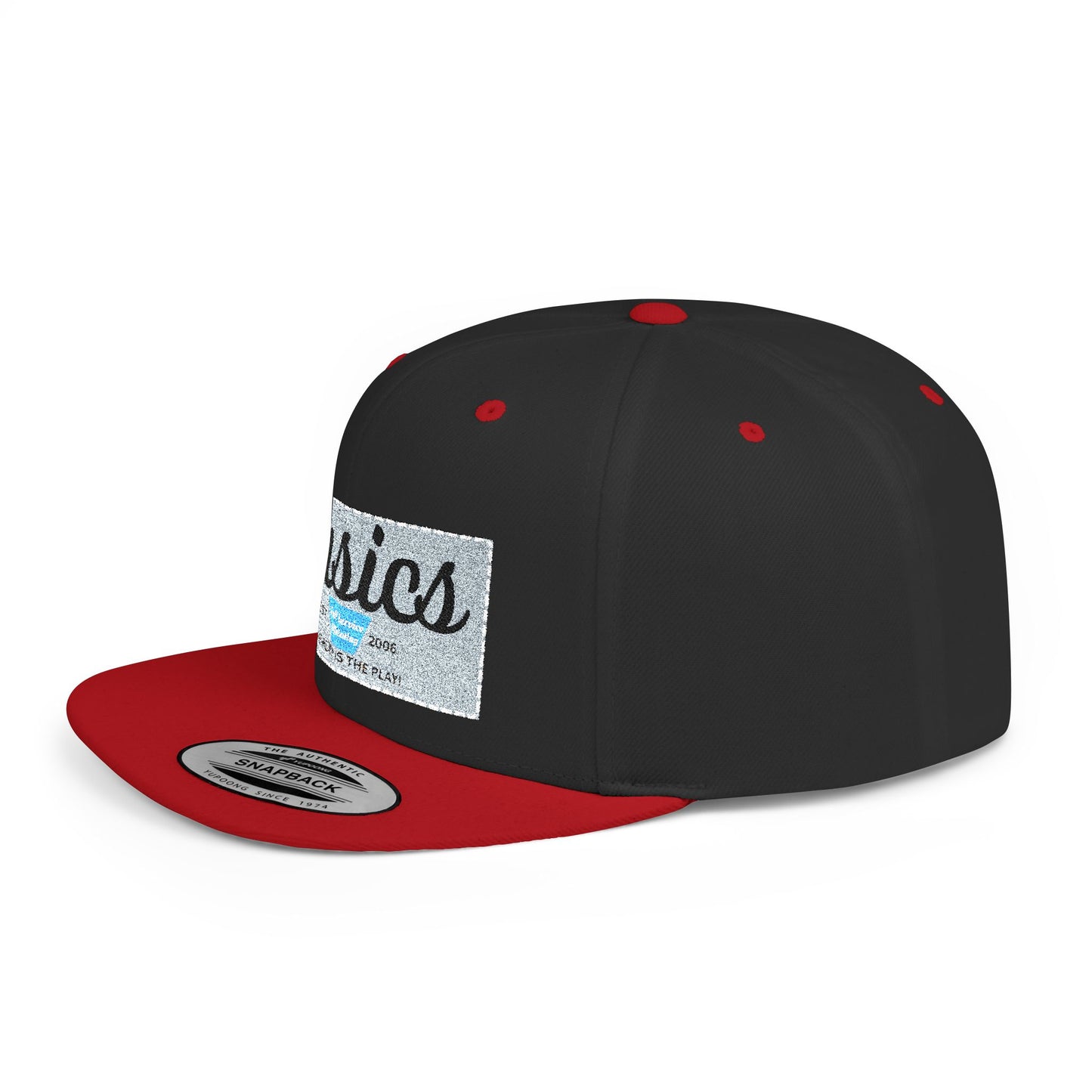 Basics Flat Bill Snapback Hat, Trendy Streetwear Cap, Gift for Him/Her, Casual Summer Accessory, Unisex Style