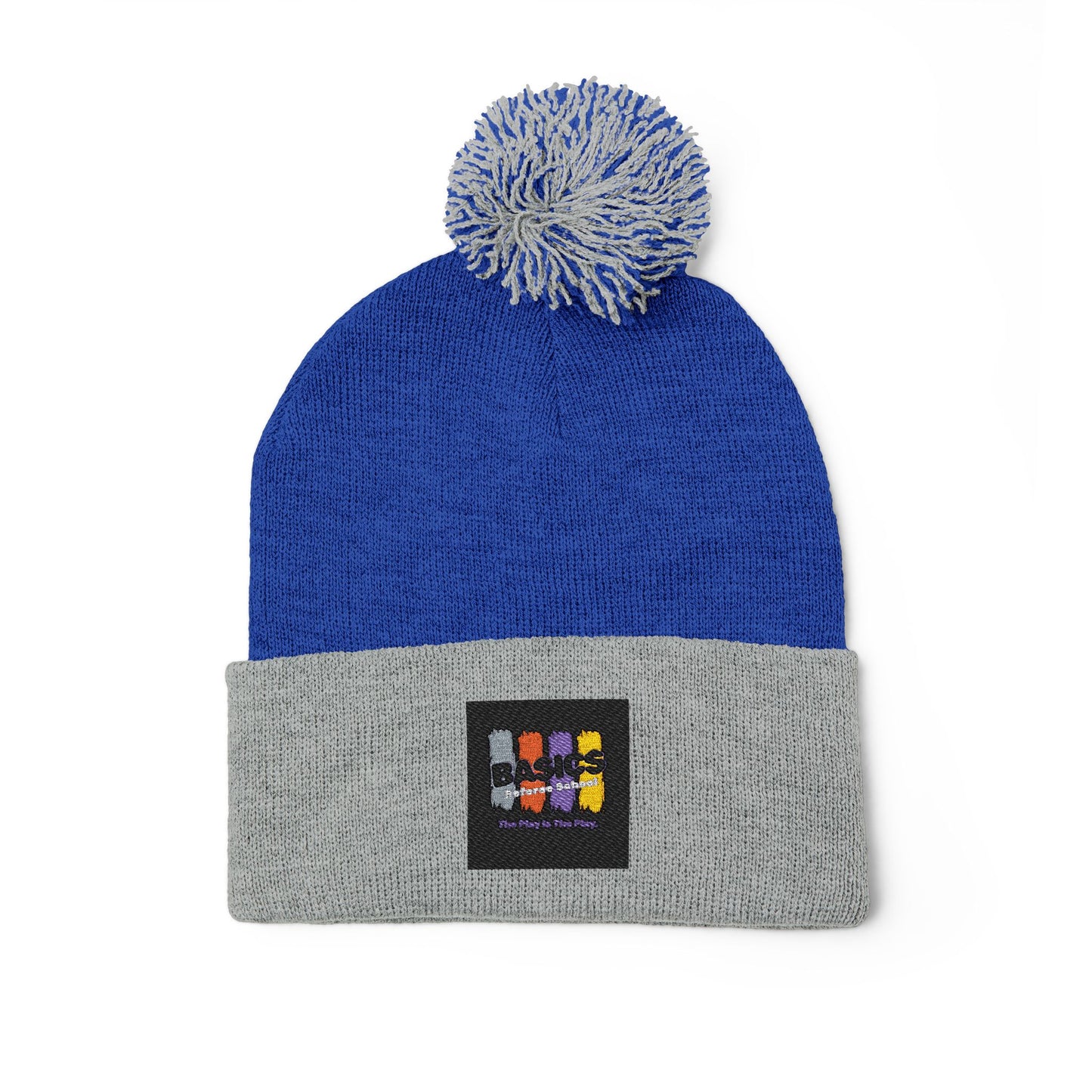 Cozy Pom-Pom Knit Cap for Winter Adventures, Embroidered Beanie, Trendy Headwear, Perfect Gift for Him/Her, Winter Accessories