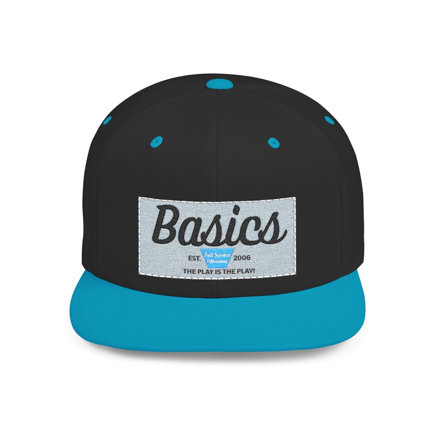 Basics Flat Bill Snapback Hat, Trendy Streetwear Cap, Gift for Him/Her, Casual Summer Accessory, Unisex Style