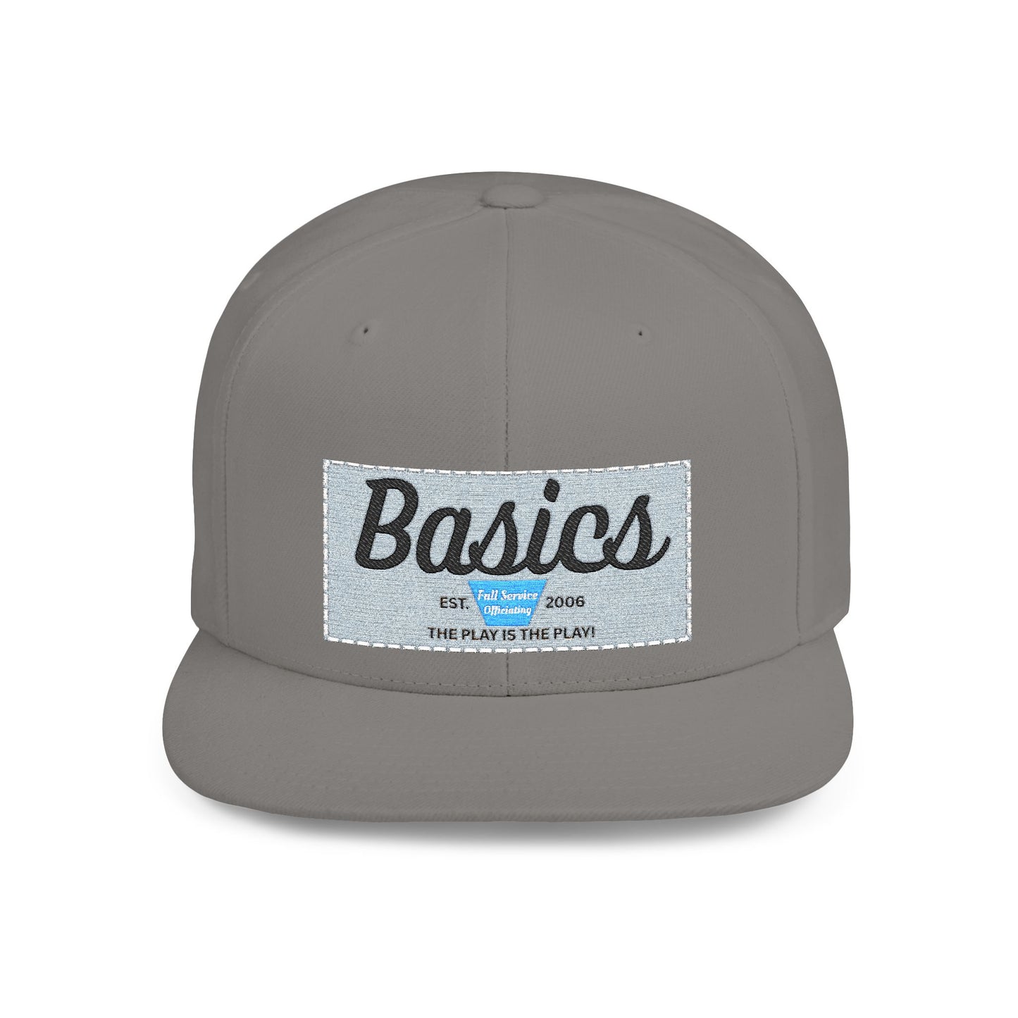 Basics Flat Bill Snapback Hat, Trendy Streetwear Cap, Gift for Him/Her, Casual Summer Accessory, Unisex Style