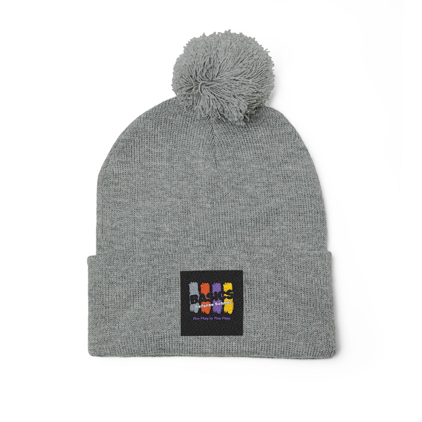 Cozy Pom-Pom Knit Cap for Winter Adventures, Embroidered Beanie, Trendy Headwear, Perfect Gift for Him/Her, Winter Accessories