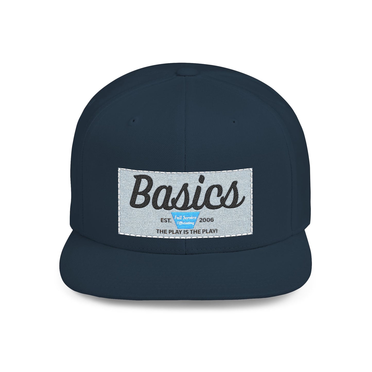 Basics Flat Bill Snapback Hat, Trendy Streetwear Cap, Gift for Him/Her, Casual Summer Accessory, Unisex Style