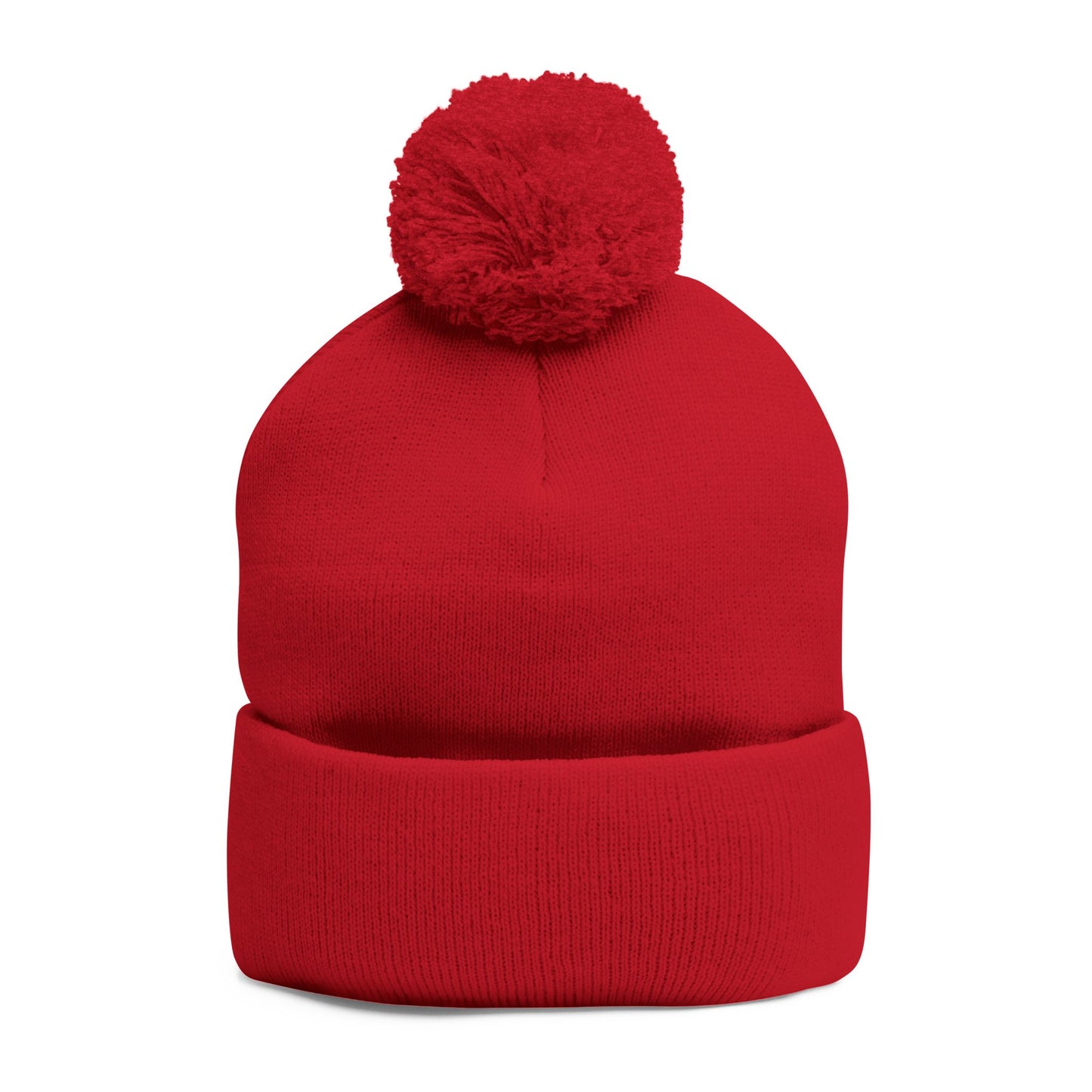 Cozy Pom-Pom Knit Cap for Winter Adventures, Embroidered Beanie, Trendy Headwear, Perfect Gift for Him/Her, Winter Accessories