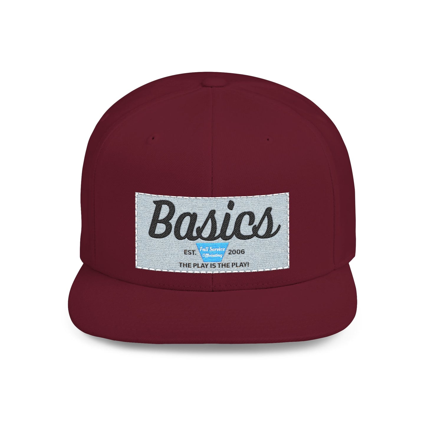 Basics Flat Bill Snapback Hat, Trendy Streetwear Cap, Gift for Him/Her, Casual Summer Accessory, Unisex Style
