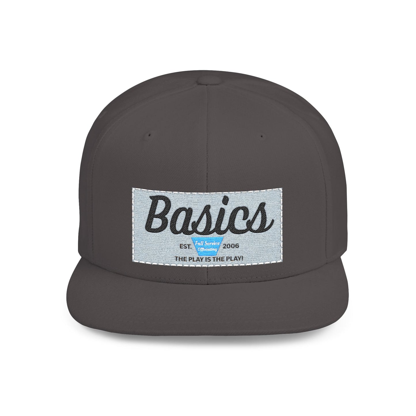 Basics Flat Bill Snapback Hat, Trendy Streetwear Cap, Gift for Him/Her, Casual Summer Accessory, Unisex Style
