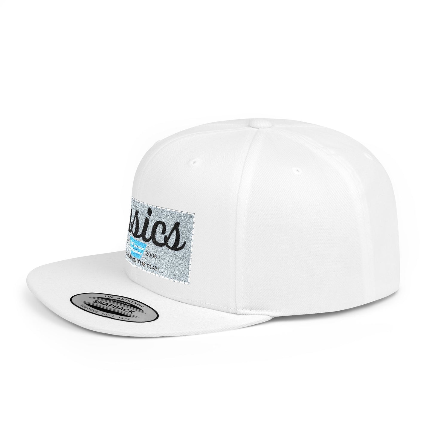 Basics Flat Bill Snapback Hat, Trendy Streetwear Cap, Gift for Him/Her, Casual Summer Accessory, Unisex Style