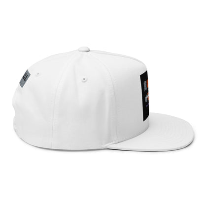 Stylish Embroidered Flat Bill Cap for Trendsetters, Hip Hop, Casual Wear, Unique Gift, Streetwear, Hats for Music Lovers