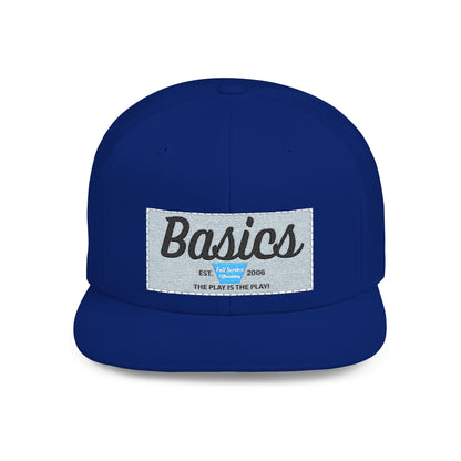 Basics Flat Bill Snapback Hat, Trendy Streetwear Cap, Gift for Him/Her, Casual Summer Accessory, Unisex Style