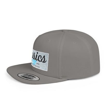 Basics Flat Bill Snapback Hat, Trendy Streetwear Cap, Gift for Him/Her, Casual Summer Accessory, Unisex Style