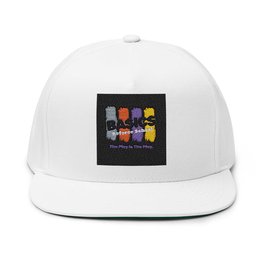Stylish Embroidered Flat Bill Cap for Trendsetters, Hip Hop, Casual Wear, Unique Gift, Streetwear, Hats for Music Lovers