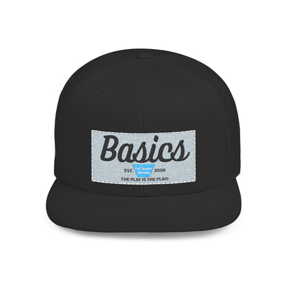 Basics Flat Bill Snapback Hat, Trendy Streetwear Cap, Gift for Him/Her, Casual Summer Accessory, Unisex Style