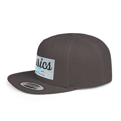 Basics Flat Bill Snapback Hat, Trendy Streetwear Cap, Gift for Him/Her, Casual Summer Accessory, Unisex Style