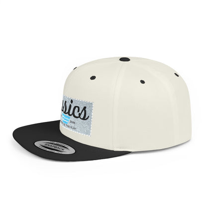 Basics Flat Bill Snapback Hat, Trendy Streetwear Cap, Gift for Him/Her, Casual Summer Accessory, Unisex Style