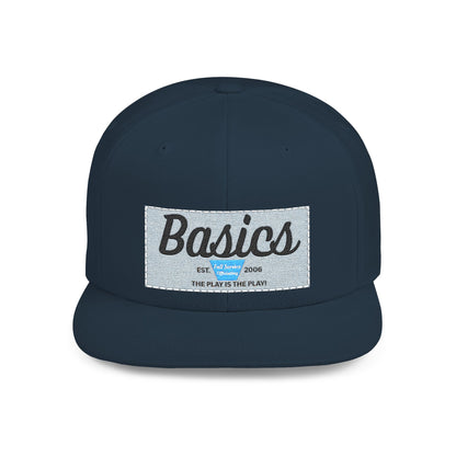 Basics Flat Bill Snapback Hat, Trendy Streetwear Cap, Gift for Him/Her, Casual Summer Accessory, Unisex Style