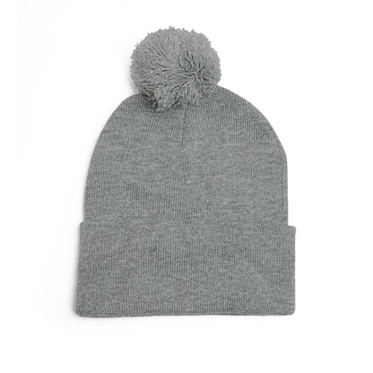 Cozy Pom-Pom Knit Cap for Winter Adventures, Embroidered Beanie, Trendy Headwear, Perfect Gift for Him/Her, Winter Accessories